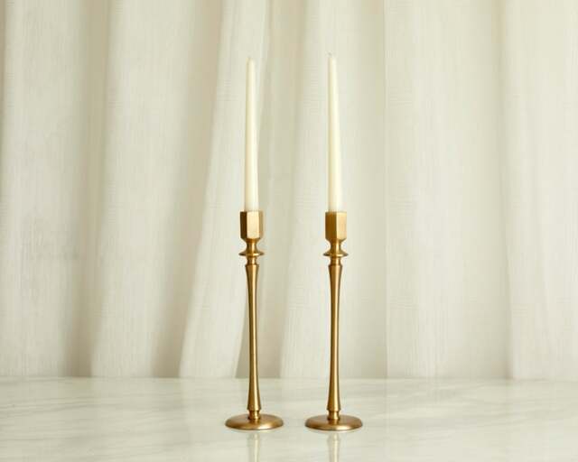 Rackhams Jenna Brass Candle Holders Set - image 1