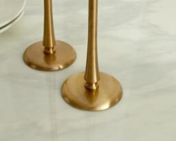 Rackhams Jenna Brass Candle Holders Set - thumbnail 3