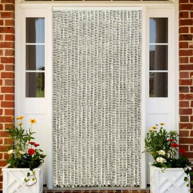 Rackhams Insect Curtain Light and Dark Grey 100x220 cm Chenille