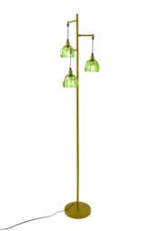 Rackhams 3-Light Floor Lamp with Foot Switch - Gold - One Size - thumbnail 3