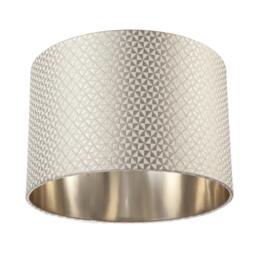 Rackhams Modern Light Shimmer Taupe Drum Shade with Inner Champagne Gold Lining - thumbnail 5