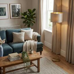 Rackhams Modern Light Shimmer Taupe Drum Shade with Inner Champagne Gold Lining - thumbnail 6