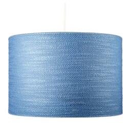 Rackhams Glacier Lake Blue Textured Linen Pendant Lighting Shade with Diffuser - thumbnail 3