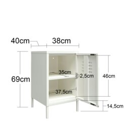 Rackhams Mission District End Table Black Metal - Black - thumbnail 2
