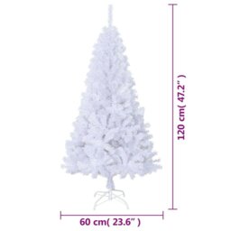 Rackhams Artificial Christmas Tree with Thick Branches White 120 cm PVC - White - PVC, steel - thumbnail 6