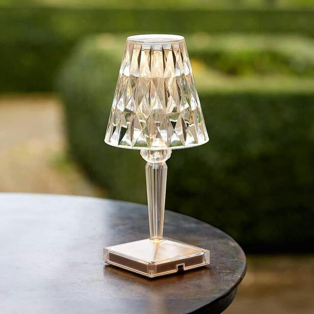 Rackhams LED Table Lamp, Crystal-Effect Acrylic Light, Home Decor