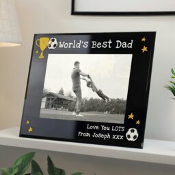 Rackhams Personalised Simply The Best 5x7 Landscape Black Glass Photo Frame - thumbnail 4