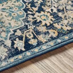 Rackhams Murat-Vintage Blue Yellow Grey Traditional Boho Rug - 160 x 220 cm - thumbnail 3
