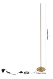 Rackhams Dimmable LED Floor Lamp with Remote Control - Black - thumbnail 6