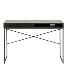 Rackhams Seaford 1 Drawer Office Desk in Ash Black - 1 - Black - 45 - thumbnail 2