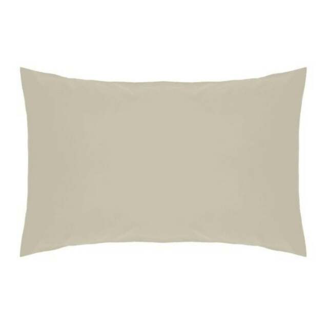 Rackhams Easycare Percale Housewife Pillowcase - Mushroom - One Size - Mushroom - 50% Cotton/50% Polyester