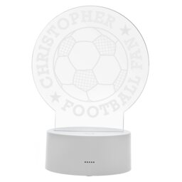 Rackhams Personalised Football LED Colour Changing Desk Night Light - thumbnail 2