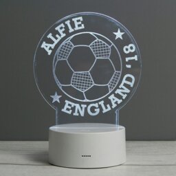 Rackhams Personalised Football LED Colour Changing Desk Night Light - thumbnail 4