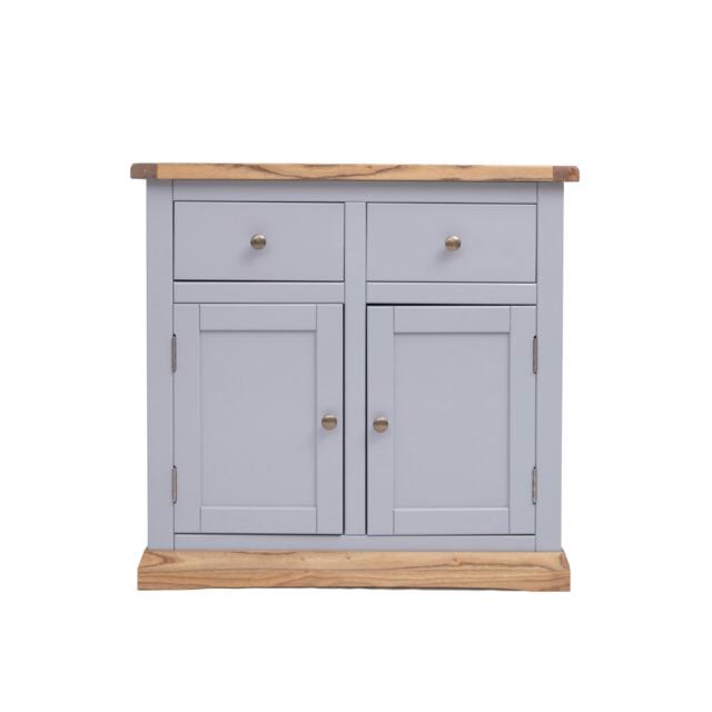 Rackhams Biccari Grey 2 Drawer 2 Door Sideboard Brass Knob - Grey - image 1