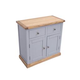 Rackhams Biccari Grey 2 Drawer 2 Door Sideboard Brass Knob - Grey - thumbnail 4