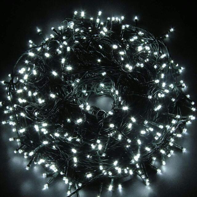 Rackhams Cool White LED Multifunction Outdoor String Fairy Lights with Timer, Size Options 100 to 2000 LEDs - 200294G - 8 - String lights - image 1