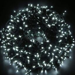 Rackhams Cool White LED Multifunction Outdoor String Fairy Lights with Timer, Size Options 100 to 2000 LEDs - 200294G - 8 - String lights - thumbnail 1