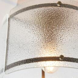 Rackhams Traynor Clear And Antique Brass Flush Ceiling Light - thumbnail 6