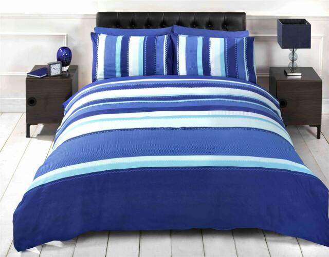 Rackhams Detroit Duvet Cover Set - Blue - Single