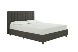 Rackhams Emily Upholstered Bed Fabric Grey - Double
