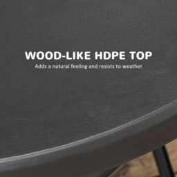 Rackhams Round Garden Dining Table for 4, Foldable Outdoor Table for Garden - thumbnail 5