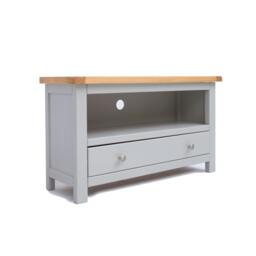 Rackhams Argenta Light Grey 1 Drawer TV Cabinet Chrome Knob - Light Grey - thumbnail 2