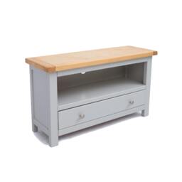 Rackhams Argenta Light Grey 1 Drawer TV Cabinet Chrome Knob - Light Grey - thumbnail 3