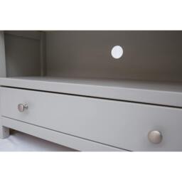 Rackhams Argenta Light Grey 1 Drawer TV Cabinet Chrome Knob - Light Grey - thumbnail 4