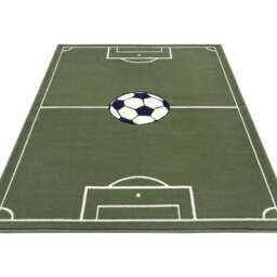 Rackhams Short Pile Children’s Green Rug Estadio - 80X150 cm - thumbnail 5