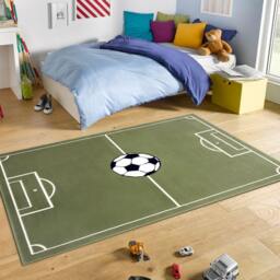 Rackhams Short Pile Children’s Green Rug Estadio - 80X150 cm - thumbnail 6