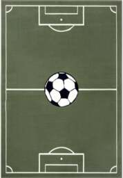 Rackhams Short Pile Children’s Green Rug Estadio - 80X150 cm - thumbnail 1