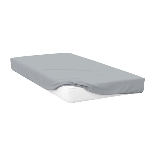 Rackhams Percale Extra Deep Fitted Sheet - Cloud Grey - Cloud Grey - Double - 100% Combed Cotton - image 1