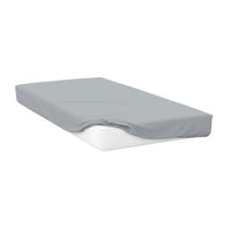 Rackhams Percale Extra Deep Fitted Sheet - Cloud Grey - Cloud Grey - Double - 100% Combed Cotton - thumbnail 1