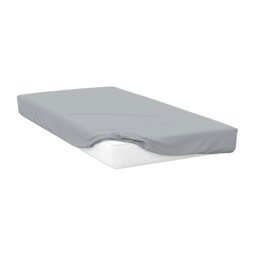 Rackhams Percale Extra Deep Fitted Sheet - Cloud Grey - Cloud Grey - Double - 100% Combed Cotton - thumbnail 2