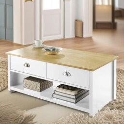 Rackhams Coffee Table With 2 Drawers Oak - thumbnail 4