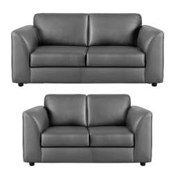 Rackhams Dalmore Leather Sofa Suite - Brown - thumbnail 2
