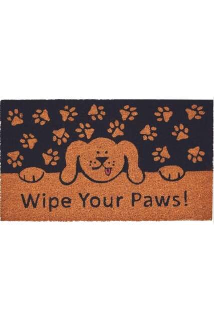 Rackhams Coir Animal Wipe Your Paws Mat 40x70 cm - image 1
