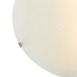 Rackhams Frosted White Flush 25cm Glass Ceiling Light Fitting with Soft Swirl Decoration - thumbnail 4