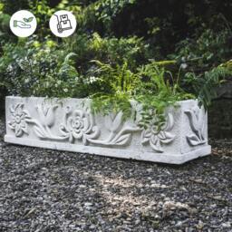 Rackhams Extra Large Tulip design Stone Planter Trough - thumbnail 2