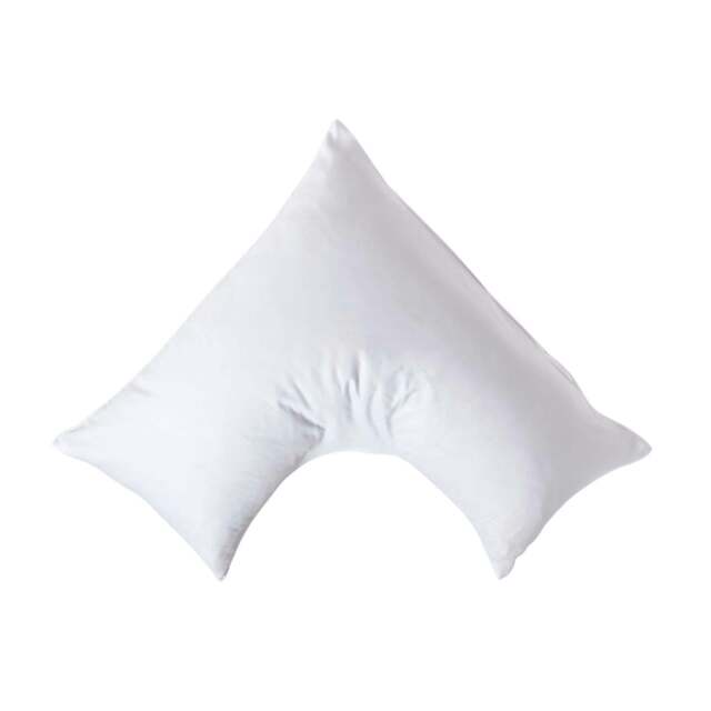 Rackhams Organic 400 TC Egyptian Cotton Sateen V Shaped Pillowcase - White - image 1