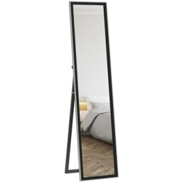 Rackhams Floor Mirror Wall Mounted Leaning Standing Mirror 37 x 157cm Black - thumbnail 2