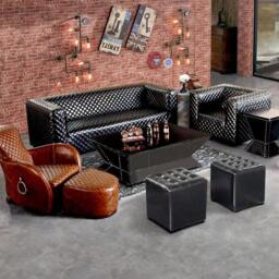 Rackhams Saddle Chair And Footstool, Loft Style, Oil Wax Leather - Brown - thumbnail 4