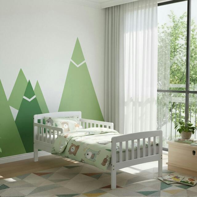 Rackhams Jinsen Wooden Toddler Bed, White - Toddler - image 1