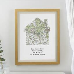 Rackhams Personalised House Framed Print - White - thumbnail 4