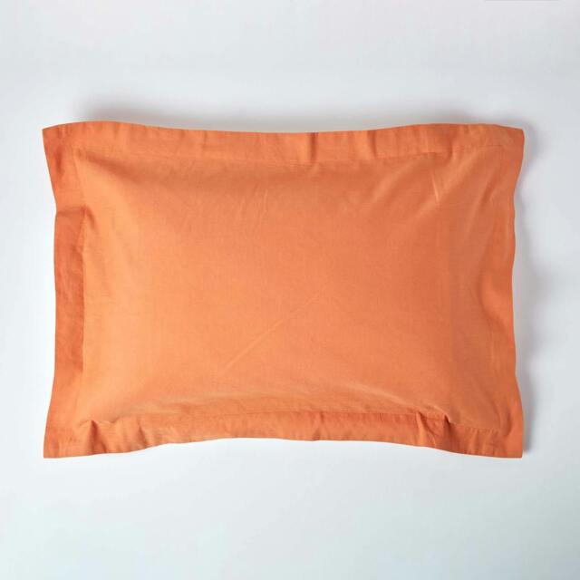 Rackhams French Flax Linen Oxford Pillowcase, King Size - Burnt Orange - image 1