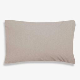 Rackhams Jersey Melange Polycotton Fitted Bedsheet or Pillowcase - BEIGE - King (150cm x 200cm) + 25cm Deep - thumbnail 4