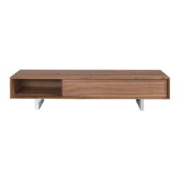 Rackhams TV Stand Walnut and Chromed Steel 3043 - thumbnail 2