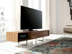 Rackhams TV Stand Walnut and Chromed Steel 3043 - thumbnail 6