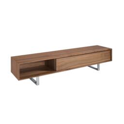 Rackhams TV Stand Walnut and Chromed Steel 3043