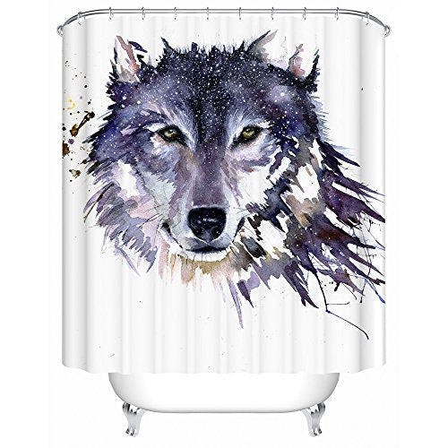 Rackhams Shower Curtain Bath Curtain Mould and Mildew Resistant Water Repellent Shower Liner for Bathroom Solid White - Wolf